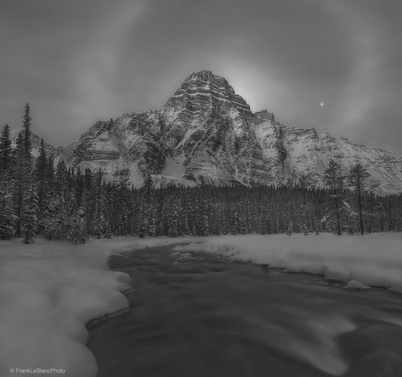 Mt. Chephren Moonset